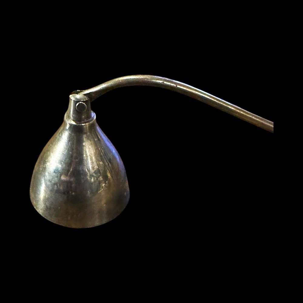 Vintage Metal Candle Snuffer Long Spiral Handle Rustic Hand Forged 11"